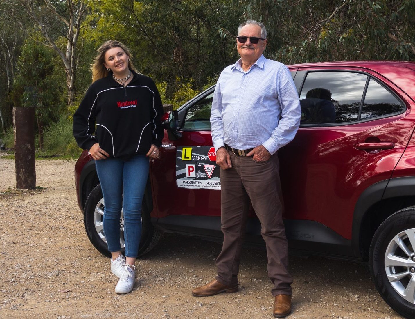 Driving instructor and Student in the Adelaide Hills