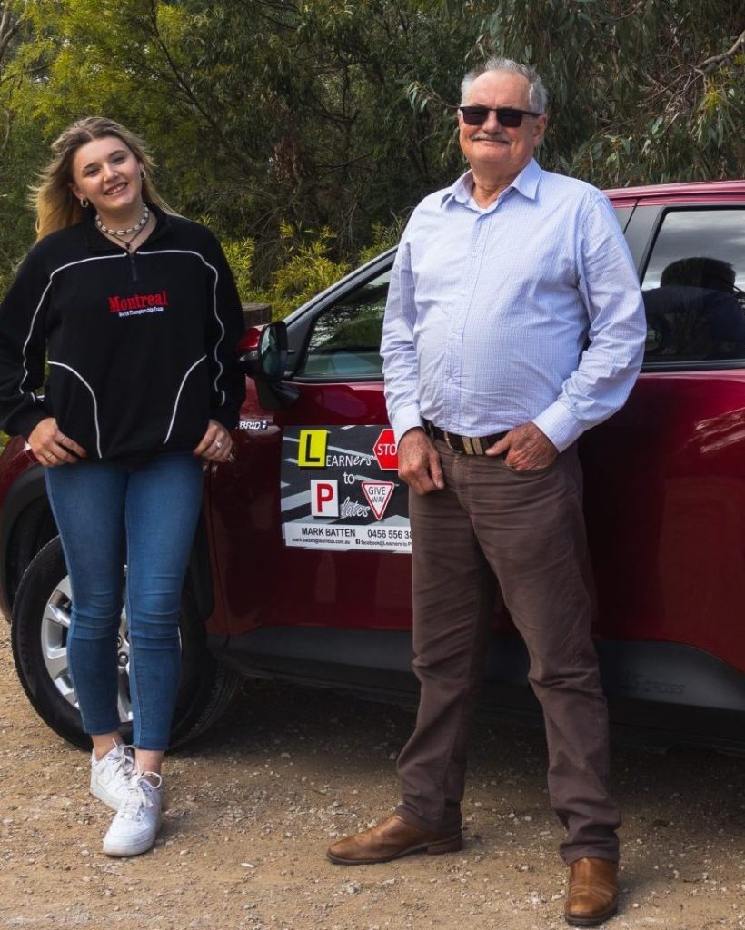 Driving instructor and Student in the Adelaide Hills